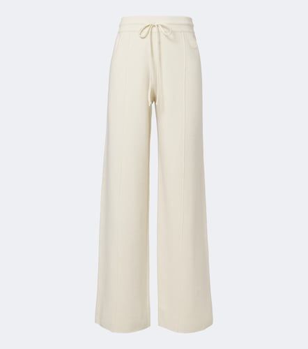 Pantalon ample en laine, coton et cachemire mélangés - Moncler - Modalova