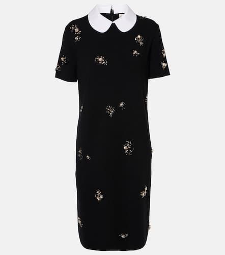 Robe midi en laine mélangée à ornements - Tory Burch - Modalova