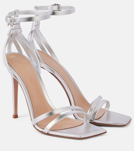 Sandales 105 en cuir métallisé - Gianvito Rossi - Modalova