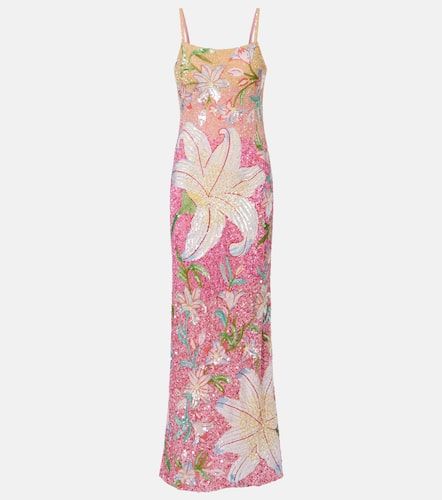 Là Fuori Robe longue à sequins et à fleurs - La Fuori - Modalova