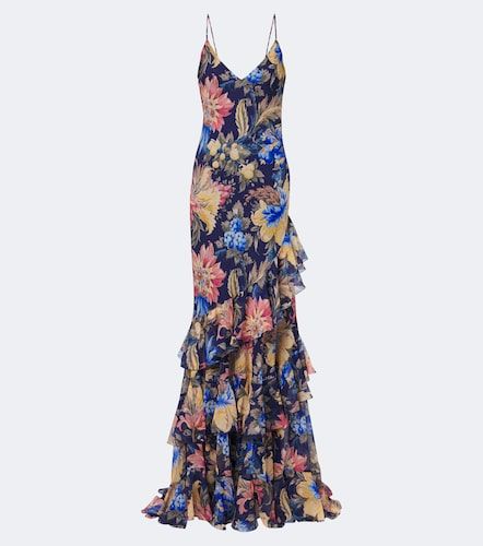 Robe longue à fleurs et volants - Etro - Modalova