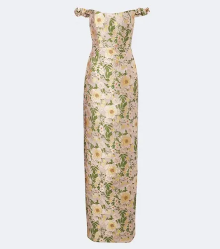 Robe longue en brocart à fleurs - Markarian - Modalova