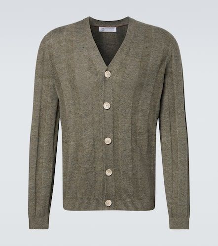Cardigan en lin et coton - Brunello Cucinelli - Modalova