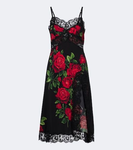 Robe nuisette en soie et coton mélangés - Dolce&Gabbana - Modalova