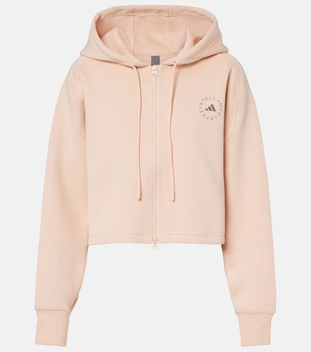 Sweat-shirt à capuche raccourci en coton mélangé - Adidas by Stella McCartney - Modalova