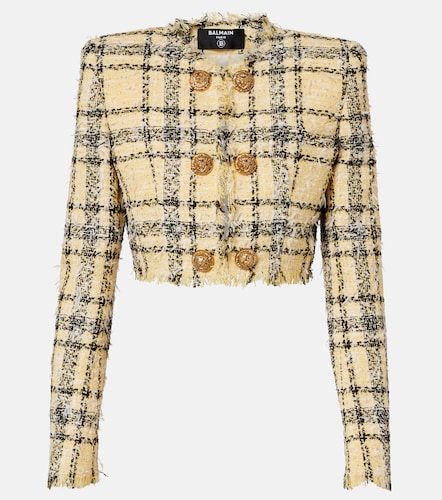 Veste raccourcie en tweed à sequins - Balmain - Modalova