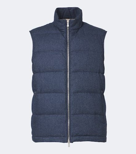 Veste doudoune sans manches en laine, coton et cachemire - Eleventy - Modalova