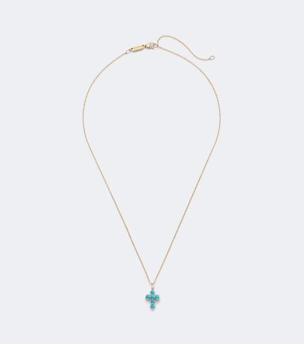 Collier Sacred Round en or 18 ct, turquoises et diamants - Suzanne Kalan - Modalova