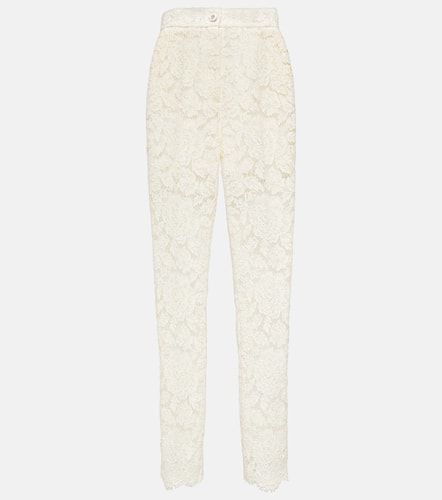 Pantalon à taille haute en dentelle - Dolce&Gabbana - Modalova