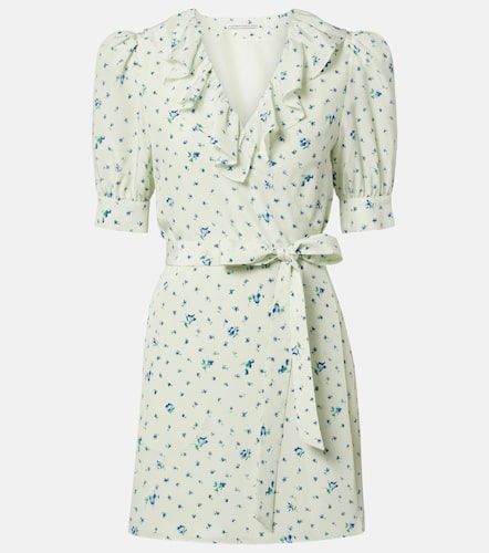 Robe en soie à fleurs - Alessandra Rich - Modalova