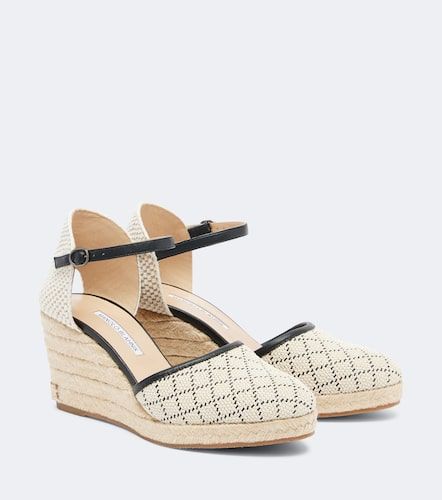 Espadrilles compensées Espadrahi à effet raphia - Manolo Blahnik - Modalova