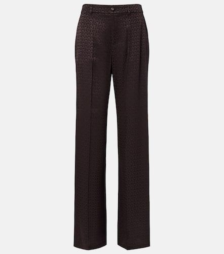 Pantalon ample en jacquard de soie - Gucci - Modalova