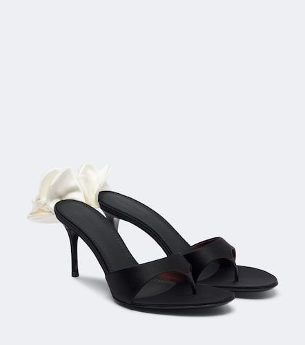 Mules en satin à appliqués floraux - Magda Butrym - Modalova
