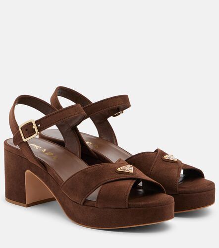 Prada Sandales à plateau en daim - Prada - Modalova