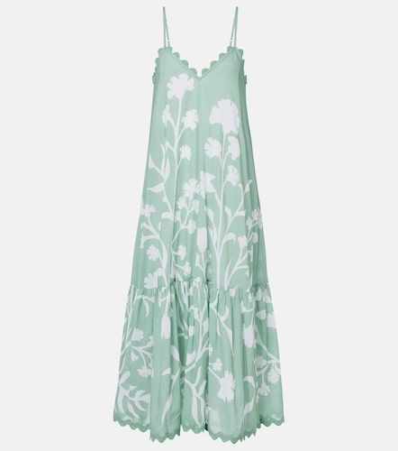 Robe midi en coton à fleurs - Juliet Dunn - Modalova