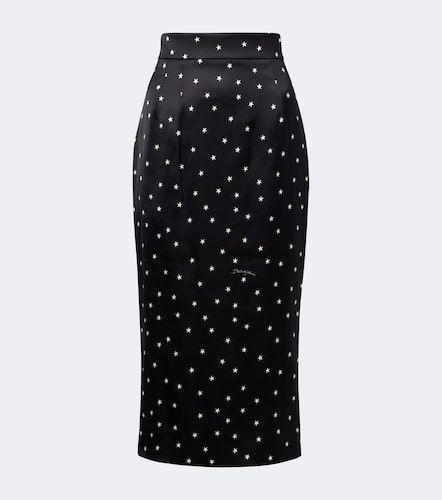 Jupe crayon en satin à imprimé - Dolce&Gabbana - Modalova