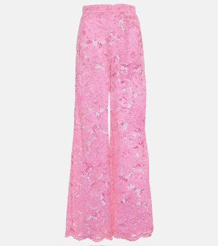 Pantalon ample à taille haute en dentelle - Dolce&Gabbana - Modalova