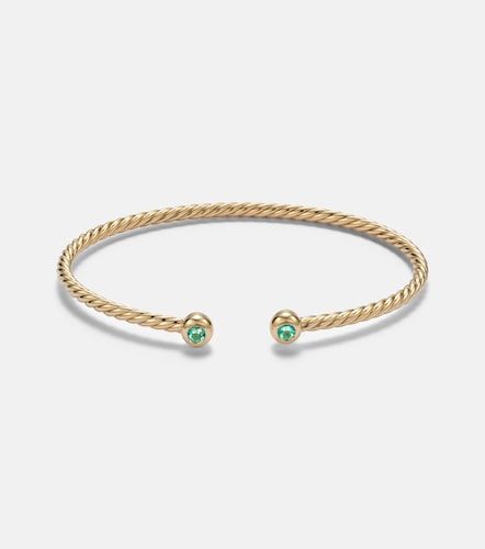 Bracelet Cablespira® Flex Micro en or 18 ct et émeraudes - David Yurman - Modalova