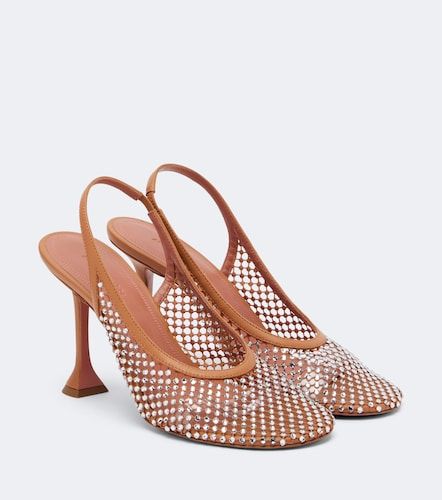 Escarpins slingback Dolly à cristaux - Amina Muaddi - Modalova