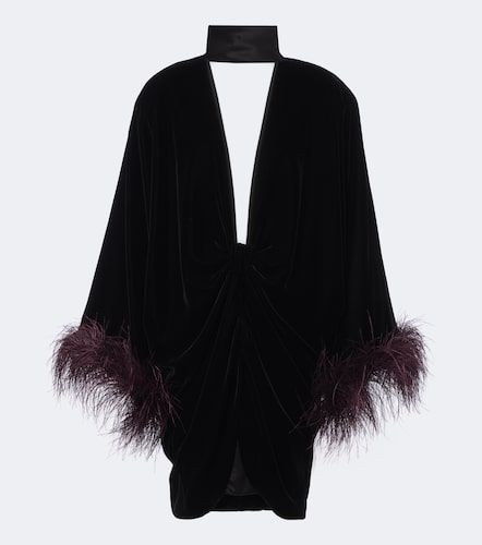 Robe en velours à plumes - Valentino Garavani - Modalova