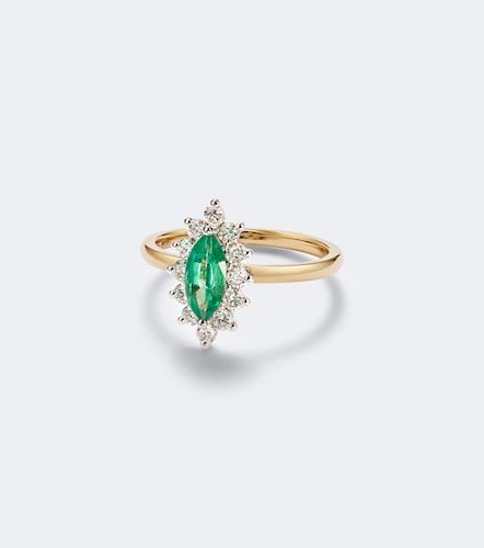 Yvonne Léon Bague Pompadour en or 18 ct, diamants et émeraude - Yvonne Leon - Modalova