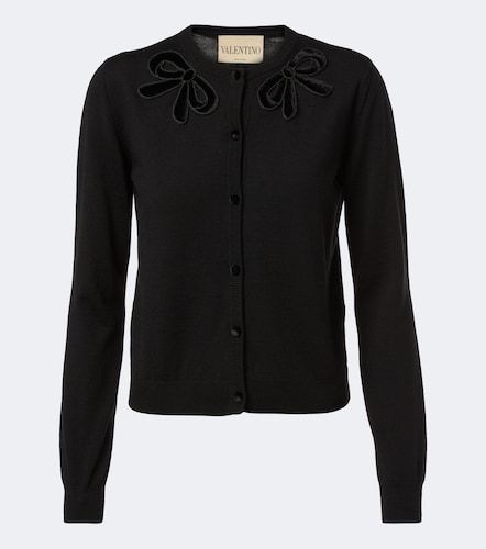 Cardigan en laine vierge à broderies - Valentino Garavani - Modalova