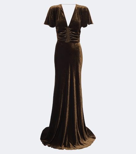 Robe longue Charisse en velours - Ralph Lauren Collection - Modalova