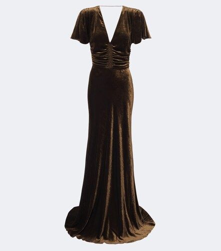 Robe longue Charisse en velours - Ralph Lauren Collection - Modalova