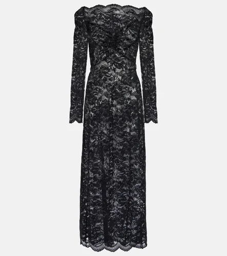 Robe longue en dentelle florale - Rabanne - Modalova