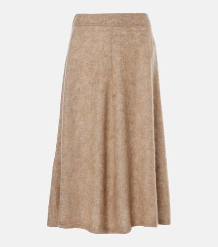 Jupe midi en laine et cachemire mélangés - Brunello Cucinelli - Modalova