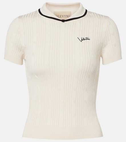 Top en coton mélangé à logo - Valentino Garavani - Modalova