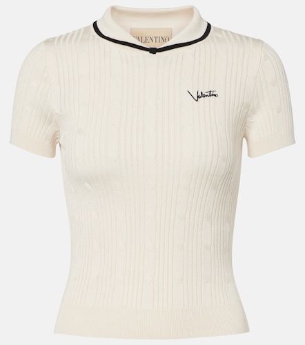 Top en coton mélangé à logo - Valentino Garavani - Modalova