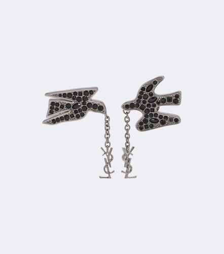Boucles d'oreilles Cassandre à cristaux - Saint Laurent - Modalova