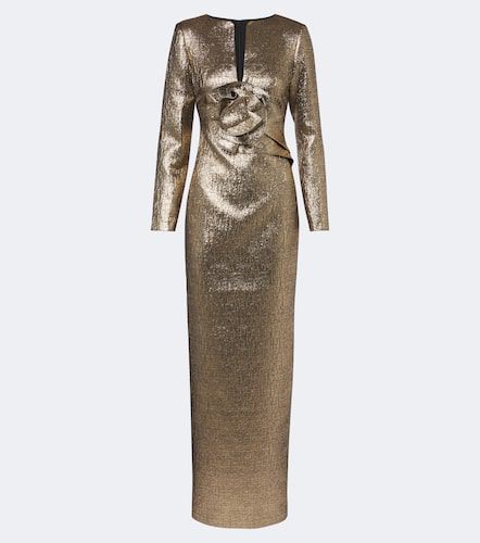 Robe longue en cloqué à appliqués - Roland Mouret - Modalova