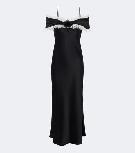 Robe midi en satin à dentelle - Rodarte - Modalova
