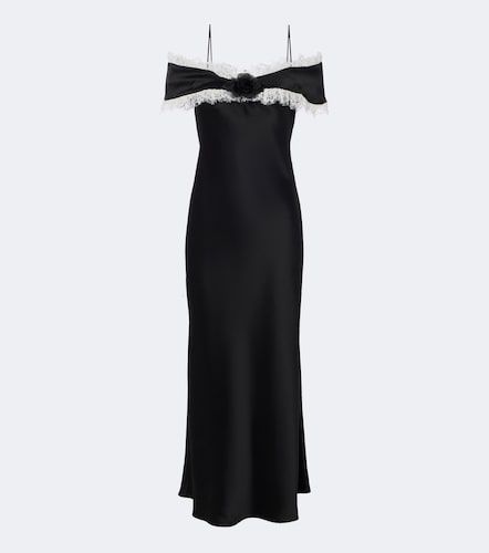 Robe midi en satin à dentelle - Rodarte - Modalova