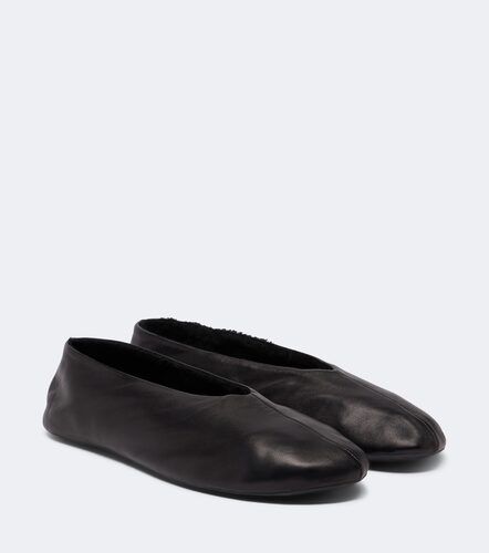 Ballerines Stella en cuir et shearling - The Row - Modalova