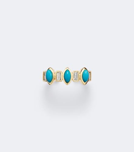 Boucle d'oreille unique Riviera en or 18 ct, turquoise et diamants - Shay Jewelry - Modalova