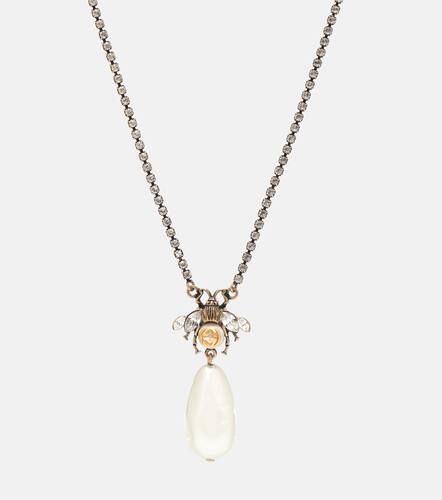 Collier à cristaux et perles fantaisie - Gucci - Modalova