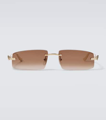 Lunettes de soleil Panthère De Cartier rectangulaires - Cartier Eyewear Collection - Modalova