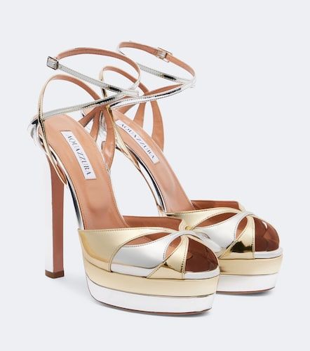 Sandales Moves à plateau en cuir - Aquazzura - Modalova