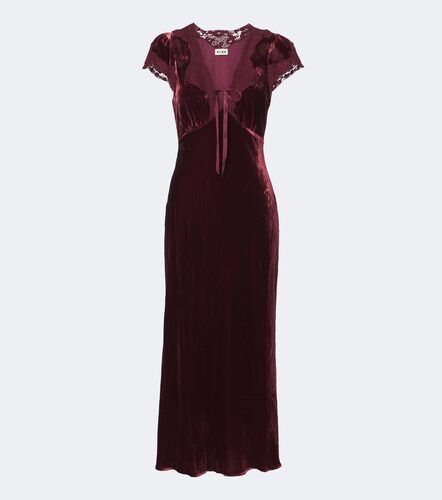 Robe midi Amari en velours à dentelle - Rixo - Modalova