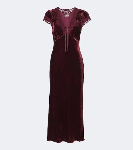 Robe midi Amari en velours à dentelle - Rixo - Modalova