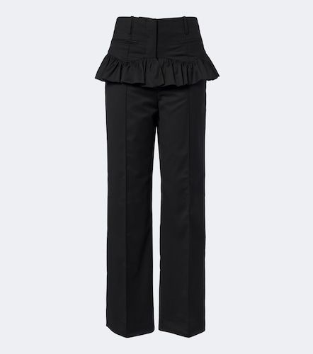 Ganni Pantalon droit à volants - Ganni - Modalova