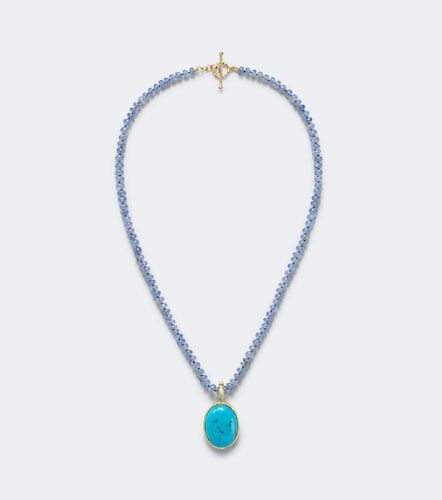 Collier Hidden Gem en or 18 ct avec tanzanites et turquoises - Octavia Elizabeth - Modalova
