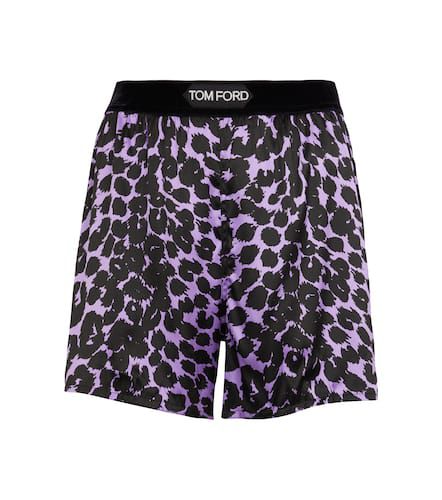 Short en soie à motif léopard - Tom Ford - Modalova