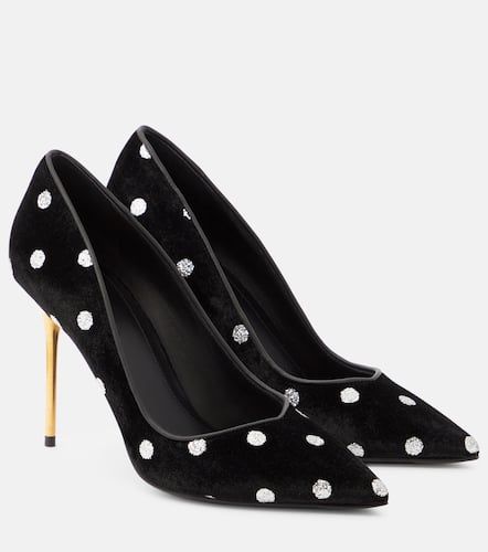 Escarpins Ruby en velours  pois - Balmain - Modalova