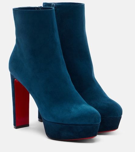 Bottines à plateau Loo Booty 130 en daim - Christian Louboutin - Modalova
