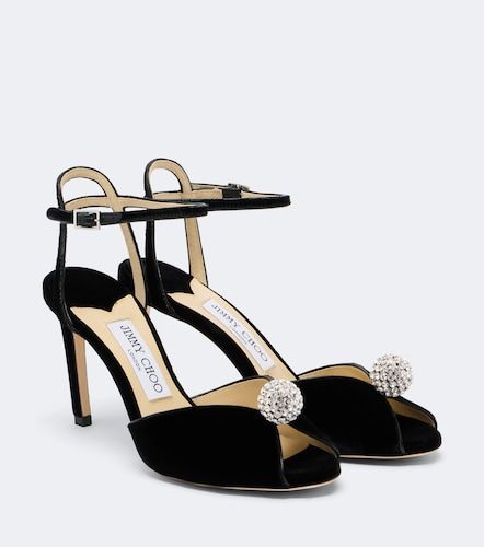 Sandales Sacora en velours à cristaux - Jimmy Choo - Modalova