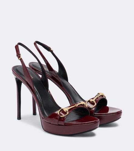 Sandales slingback à plateau Donna en cuir verni - Gucci - Modalova